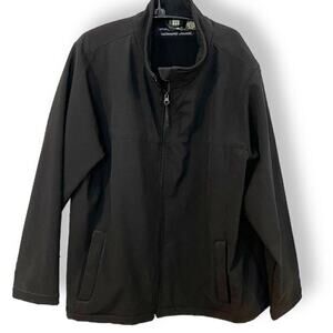 Hartwell 3XL ladies' zip front black windbreaker fleece
